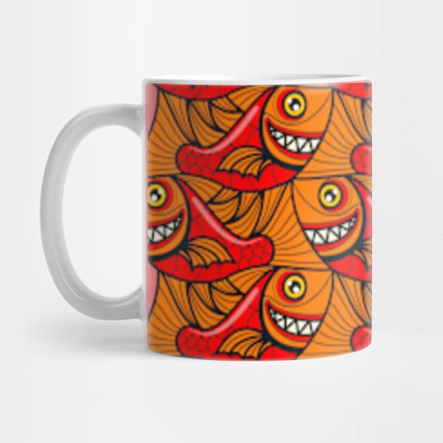 Escher fish pattern X by Maxsomma